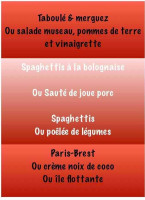 Le Paris Ocean menu