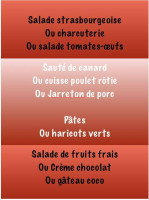 Le Paris Ocean menu