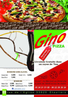 Gino Pizza menu