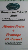 Les Quatre Vents menu