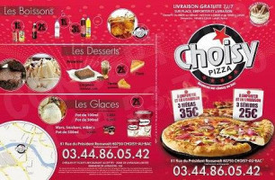 Choisypizza menu