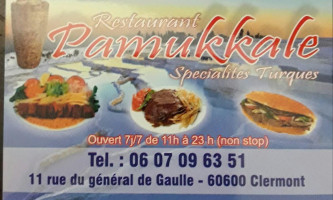 Pamukkale menu