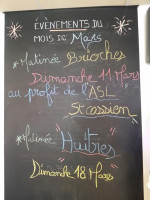 Les Platanes menu