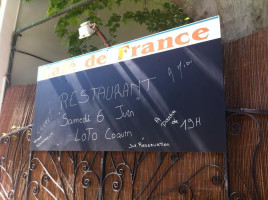 Cafe De France menu