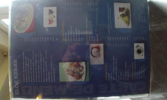 Elor Kebab (doner) menu