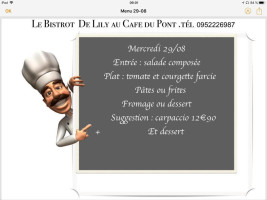 La Palombière menu