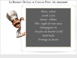 La Palombière menu