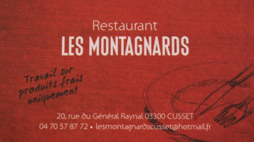 Bar Restaurant Les Montagnart menu