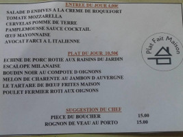 Le Saint Malo menu