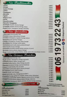 L'alta Pizza menu