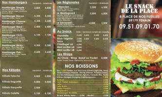 Le Snack De La Place menu