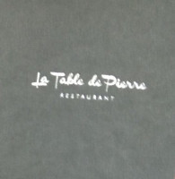 La Table De Pierre menu