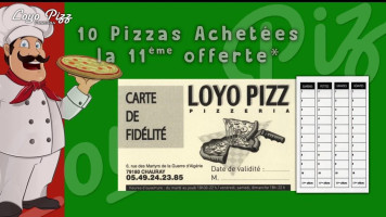 Loyo-pizz menu