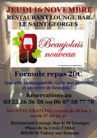 Le St Georges Le Tao menu