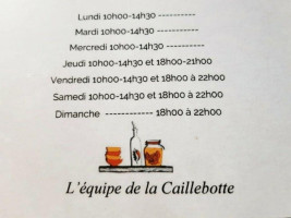 La Caillebotte menu