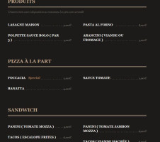 Più Di Prima menu