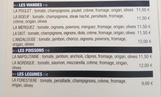 Pizzas Pizz'ador a Mouxy menu
