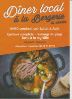 Auberge La Bergerie menu