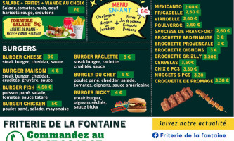 Friterie De La Fontaine menu