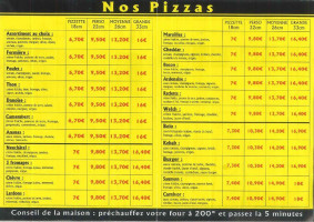 Pizza Casa menu