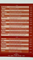 Pizza Adesso menu