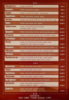 Pizza Adesso menu