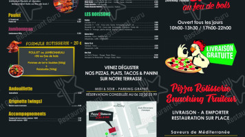 Pizzas Saveurs De Méditérranée menu