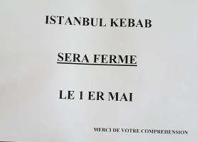 Istanbul kebab Feytiat menu