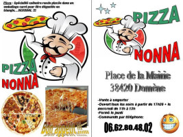 Pizza Nonna (domène) menu