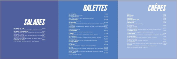 Le Millésime menu