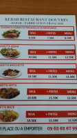 Kebab Douvrin menu