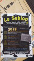 Le Sablon menu