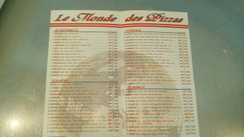 Le Monde Des Pizzas menu