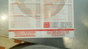 Le Monde Des Pizzas menu