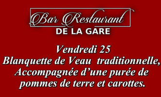 Bar Restaurant De La Gare Au Barjo, Pizzas Et Burgers menu