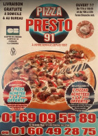 Pizza Presto menu