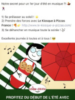 Le Kiosque à Pizza menu