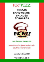 Pic Pizz menu