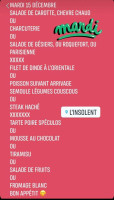 L'Insolent menu