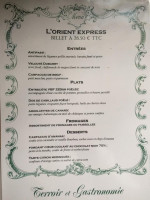 Le Terminus menu