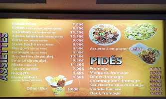 Baran Kebap menu