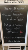 Le Bistrot menu