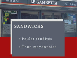 Le Gambetta menu