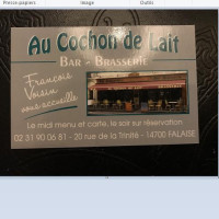 Le Cochon De Lait menu