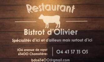 Bistrot D'olivier menu