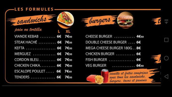 O'biggie Tacos, Burger, Kebab menu