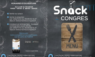 Snack Du Congres menu