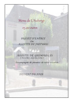 Auberge Du Centre menu