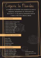 Crêperie La Flambée menu