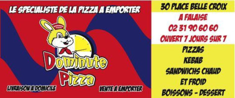 Dominute Pizza menu